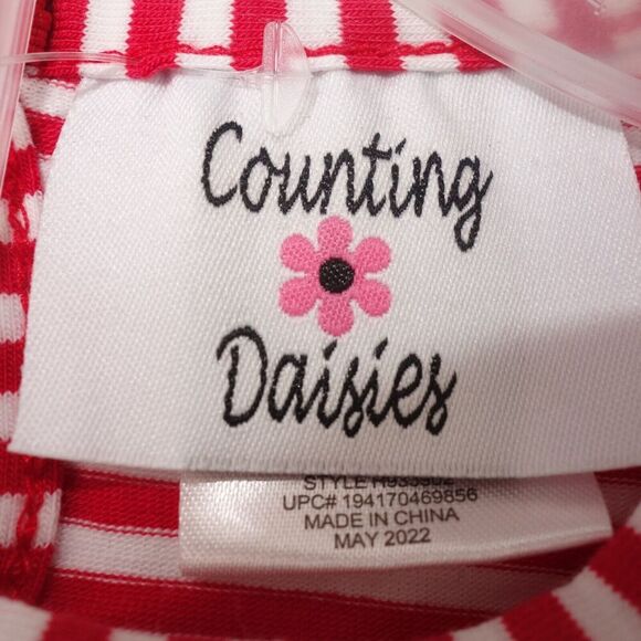 NEW Counting Daisies Christmas 2 Piece Outfit Santa Girls 5 - Picture 4 of 8